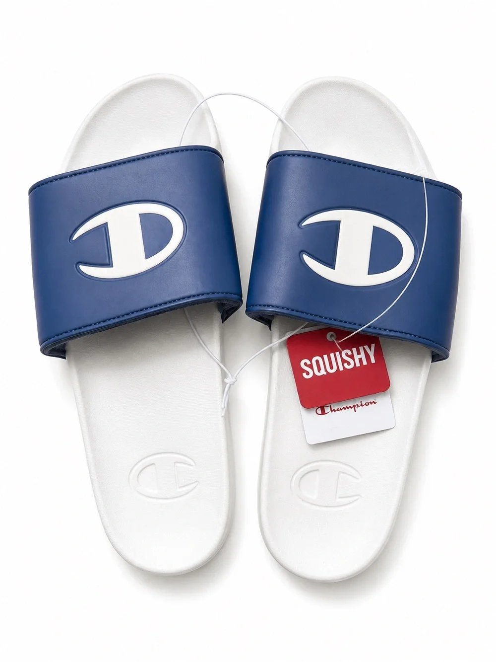 Champion IPO Squish Slides Blue White Size 10 New With Tags